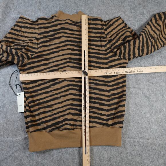 AGOLDE Sweater Womens Extra Small NWT Folded Sleeve Sweatshirt Serpentine Crew - Picture 8 of 11